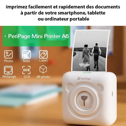 Mini Imprimante Sans Fil Thermique avec connectivité Bluetooth et USB - Livraison offerte