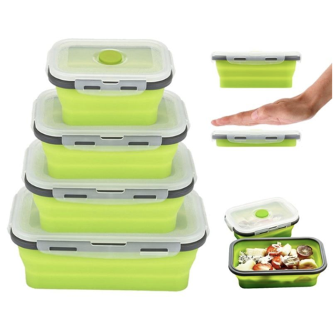 Boîtes de rangements pliables en silicone - Livraison Offerte