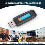 CLÉ USB AVEC ENREGISTREUR VOCAL INTÉGRÉ - Livraison Offerte