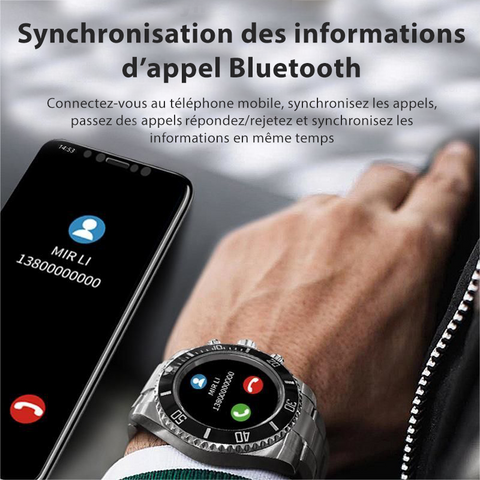 Montre connectée Bluetooth pour homme - livraison offerte