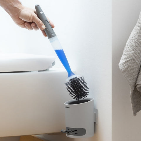 Brosse WC anti bactérien avec distributeur de savon - Livraison offerte