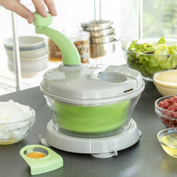 Centrifugeuse, hachoir, mixeur à main et séparateur de jaune d’oeuf avec accessoires et des recettes - Livraison offerte