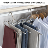 Cintre porte-pantalons 5 en 1 - Livraison offerte